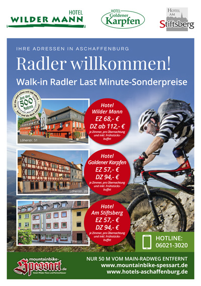 Walk-in Radler Last Minute-Sonderpreise